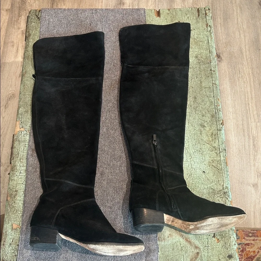 Joie Black Suede Over-the-Knee Boots | Size 39 | Tall Riding Style